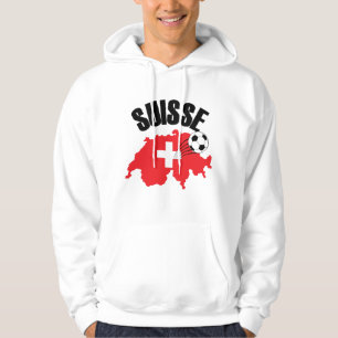 Suisse Switzerland Map Swiss Soccer Hoodie