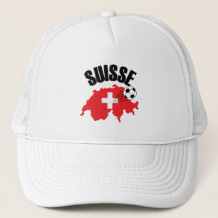 Suisse Switzerland Map Swiss Soccer Trucker Hat