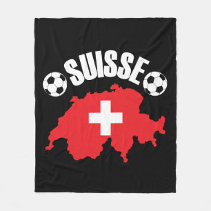 Suisse Switzerland Soccer Fleece Blanket