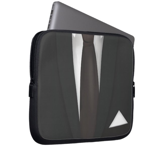 Suit and Tie Laptop Sleeve (Front Right)