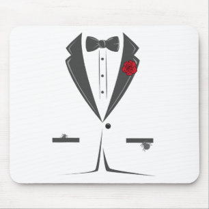 Suit And Tie Tuxedo Bowtie Costume Easy Halloween Mouse Mat