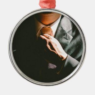 Suit businessman tie shadow effect metal tree decoration