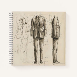 Suit Fashion Sketch Notebook