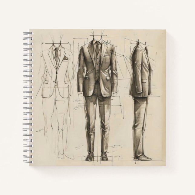 Suit Fashion Sketch Notebook (Front)