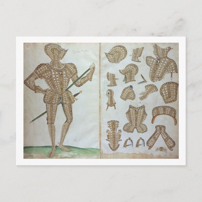 Suit of Armour for Sir Henry Lee, from 'An Elizabe Postcard (Front)