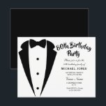 Suit & Tie mens 80th birthday party invitation<br><div class="desc">Design Courtesy of https://www.etsy.com/shop/teabreakart</div>