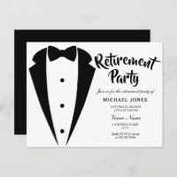 Suit & Tie Work Office Retirement Party Invite