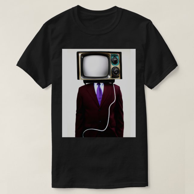 Suit Tube TV Man 1 T-Shirt (Design Front)