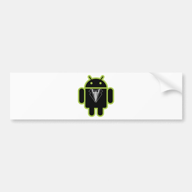Suit up Android green Bumper Sticker (Front)