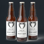 Suit Up Be My Best Man Beer Label<br><div class="desc">Time to suit up and ask your family and friends to be a part of your bridal party.</div>