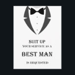 Suit Up Be My Best Man Proposal Card<br><div class="desc">Time to suit up and ask your family and friends to be a part of your bridal party.</div>