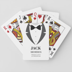 Suit Up Be My Groomsman Best Man Playing Cards