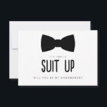 Suit Up Groomsman Proposal Card<br><div class="desc">This groomsman proposal card is a fun way to ask your friends to be a part of your wedding.</div>