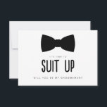 Suit Up Groomsman Proposal Card<br><div class="desc">This groomsman proposal card is a fun way to ask your friends to be a part of your wedding.</div>