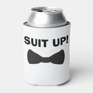 Suit up wedding party can coolers custom wedding