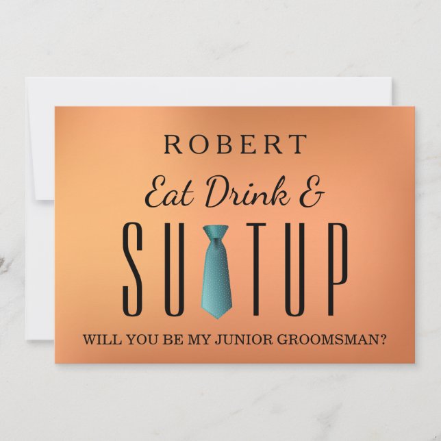 Suit-up Will you be my groomsman Invitation (Front)