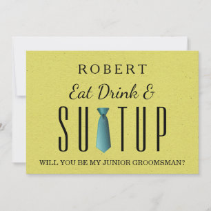 Suit-up Will you be my groomsman Invitation