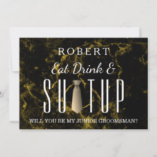 Suit-up Will you be my groomsman Invitation