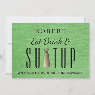 Suit-up Will you be my groomsman Invitation