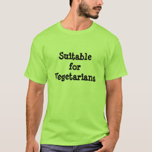 Suitable for Vegetarians green T-shirt