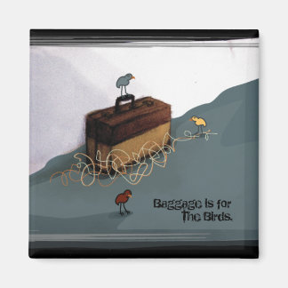 Suitcase Birds Magnet