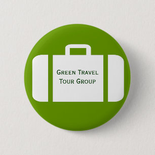 Suitcase On A Group Travel Name Tag Badge
