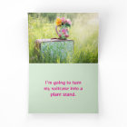 SUITCASE PLANT STAND MISSING YOU CARD