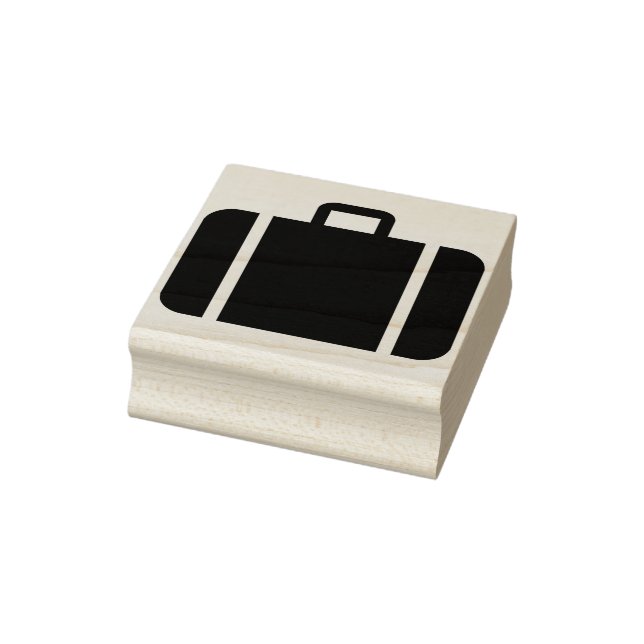 suitcase silhouette art stamp (Stamp)
