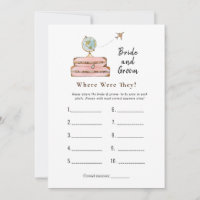 Suitcases "Where were they" Bridal shower game