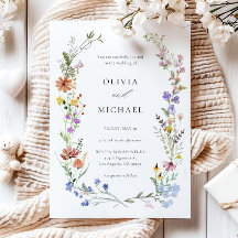 Suite, Wildflower Wedding Invitation Template