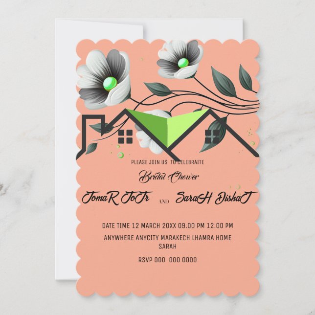 Suite, Wildflower Wedding Invitation Template, Pri (Front)
