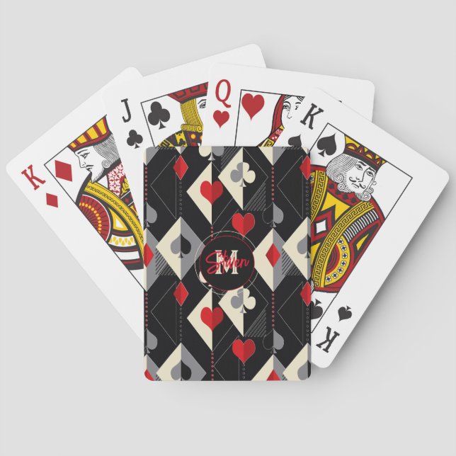 Suits of playing cards in poker.  (Back)