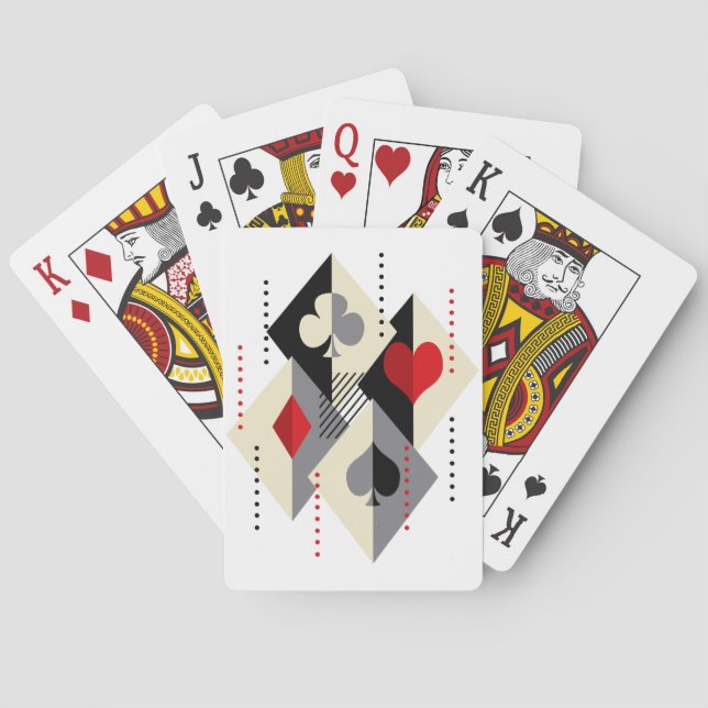 Suits of playing cards in poker.  (Back)