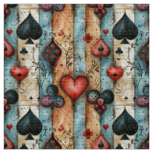 Suits of playing cards in poker.  fabric