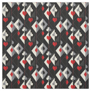 Suits of playing cards in poker.  fabric