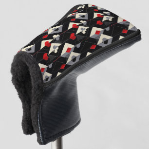 Suits of playing cards in poker.  golf head cover