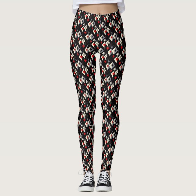 Suits of playing cards in poker.  leggings (Front)