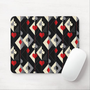 Suits of playing cards in poker.  mouse mat