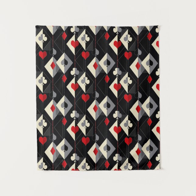 Suits of playing cards in poker.  tapestry (Front)