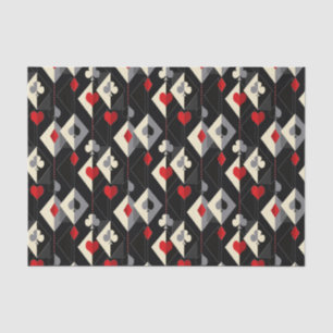 Suits of playing cards in poker. tissue paper