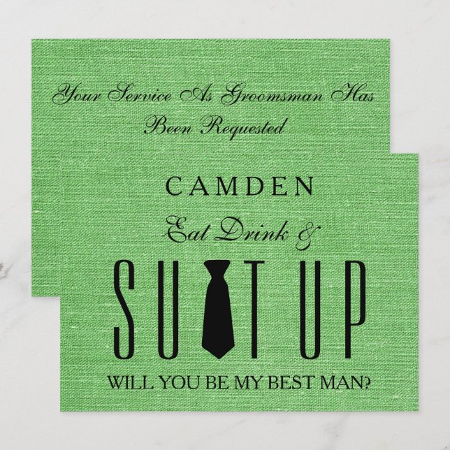 Suitup Will you be my Bestman Invitation (Front/Back)
