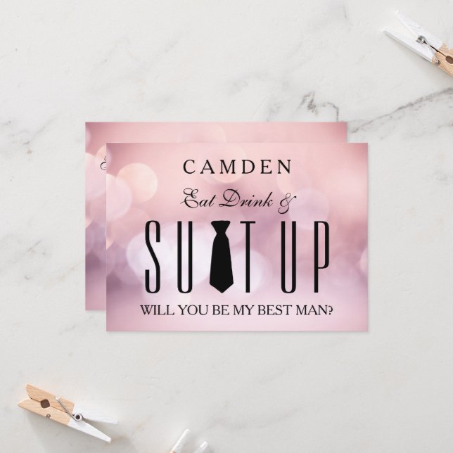 Suitup Will you be my Bestman Invitation (Front/Back In Situ)