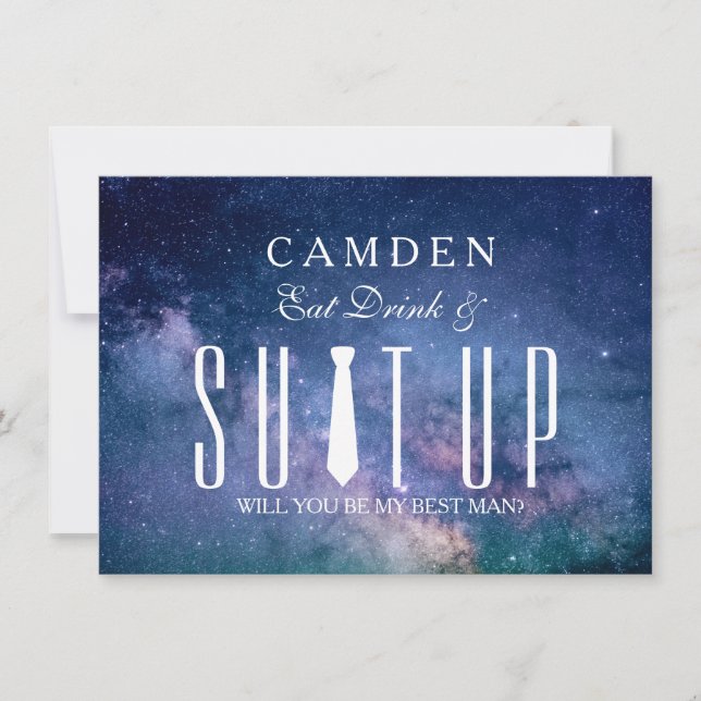 Suitup Will you be my Bestman Invitation (Front)