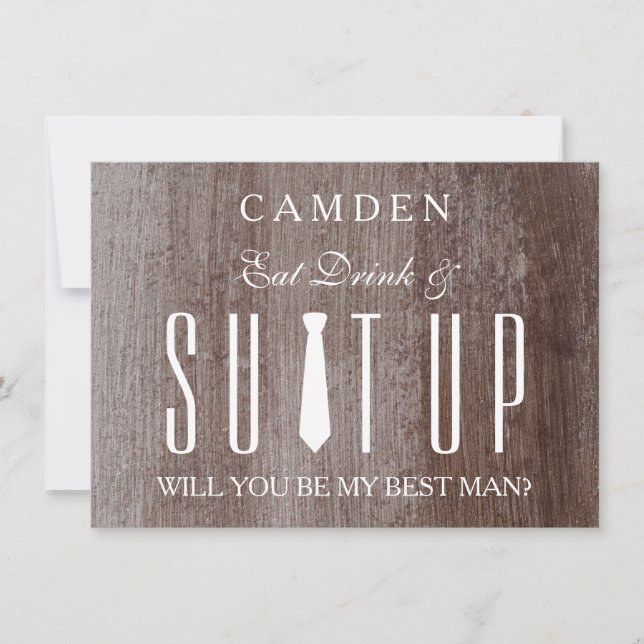 Suitup Will you be my Bestman Invitation (Front)