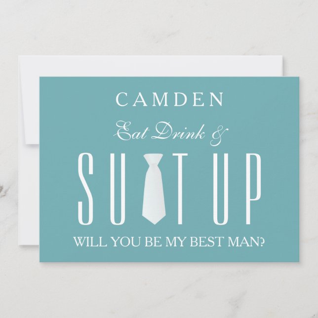 Suitup Will you be my Bestman Invitation (Front)