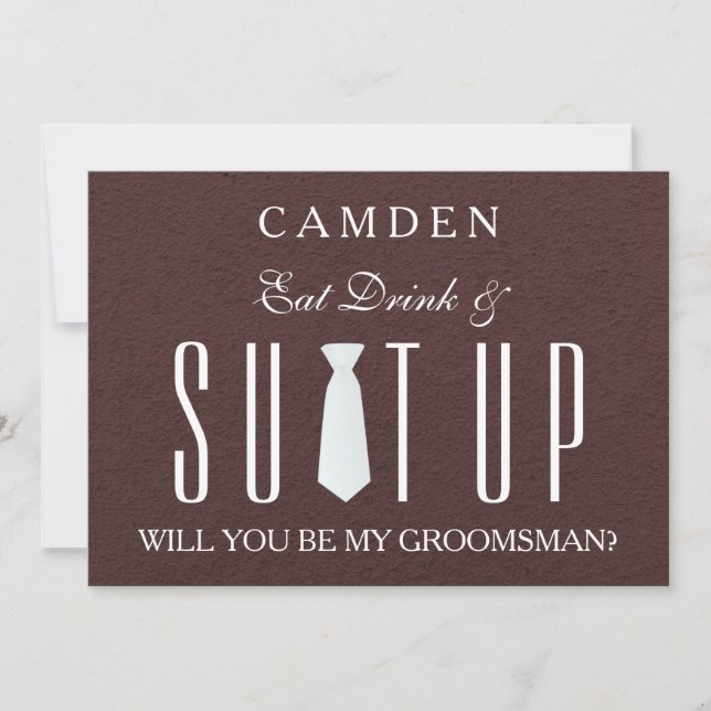 Suitup Will you be my groomsman Invitation (Front)