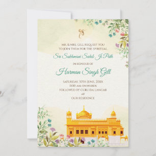 Sukhmani sahib ji path digital invitation