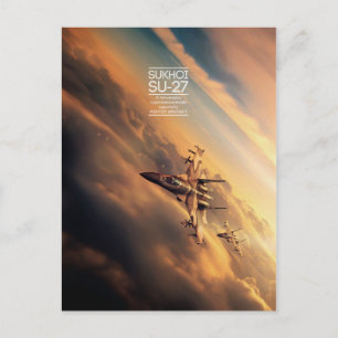 Sukhoi Su-27 postcard