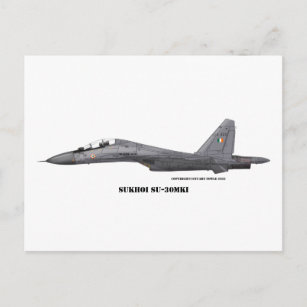Sukhoi SU-30MKI  Postcard