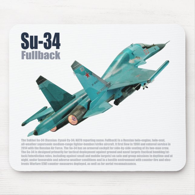 Sukhoi Su-34 Mouse Mat (Front)